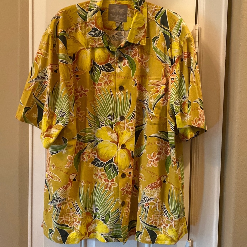 Margaritaville Men's Tropical Hawaiian Button Down Shirt XXL like new